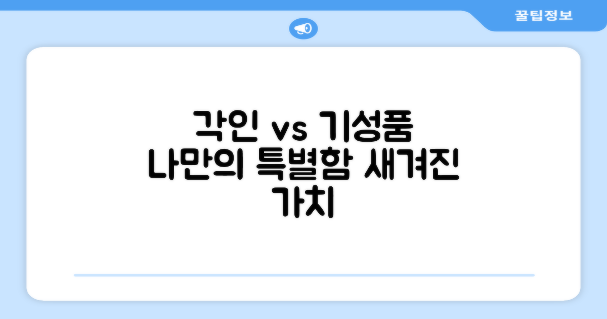 맞춤 각인 vs 기성품