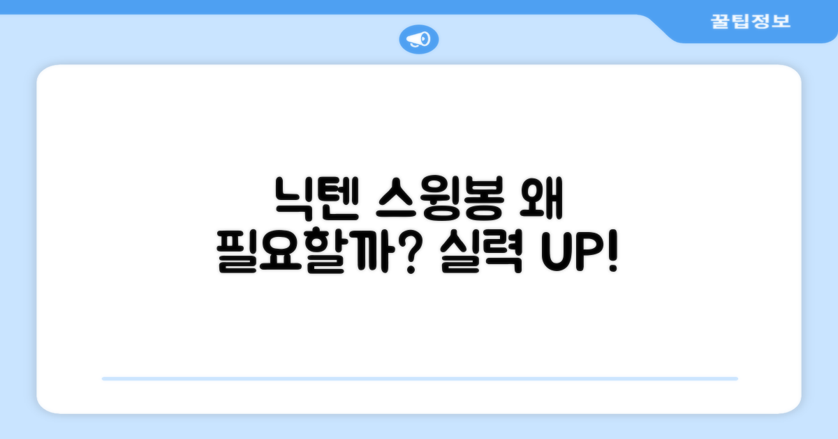 닉텐 배드민턴 스윙연습봉, 왜 필요할까?