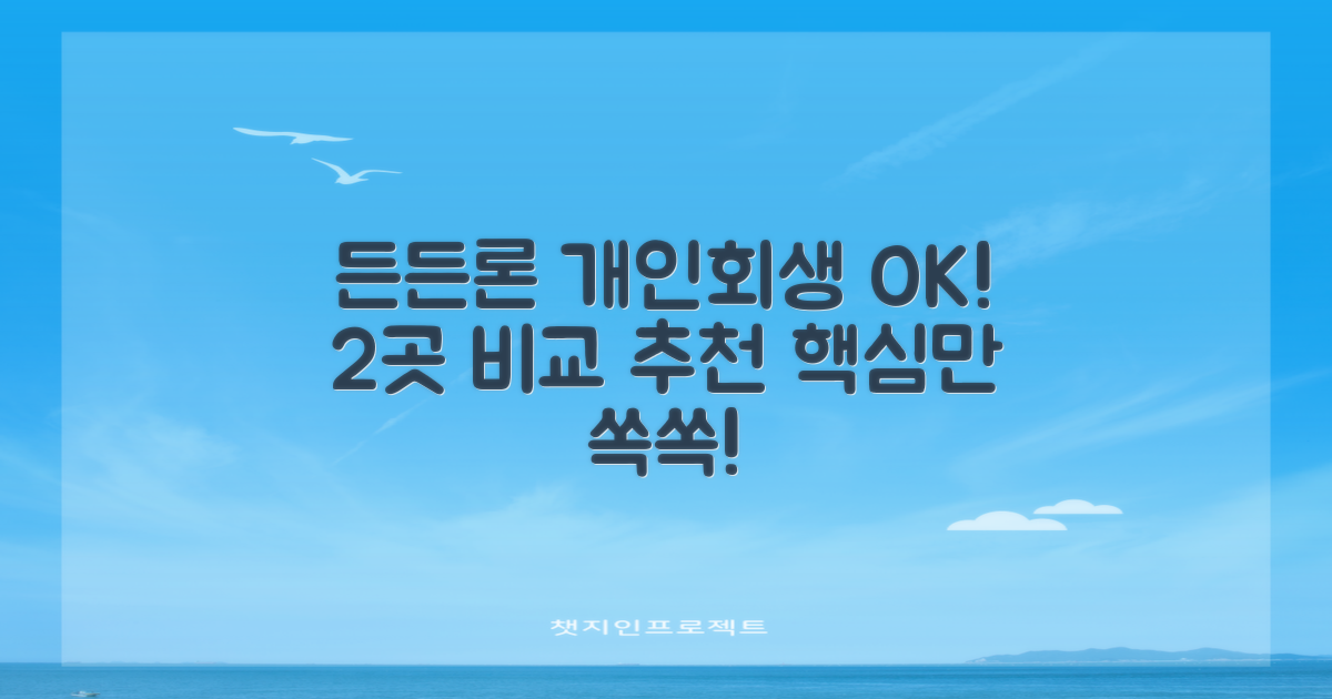 든든론 개인회생대출, 이것만 알면 OK! 2가지 추천 업체 비교 분석