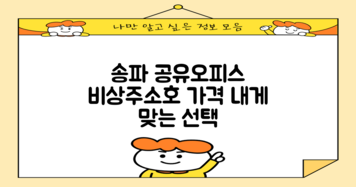 송파 공유오피스: 비상주/소호, 내게 맞는 가격은 얼마일까요?