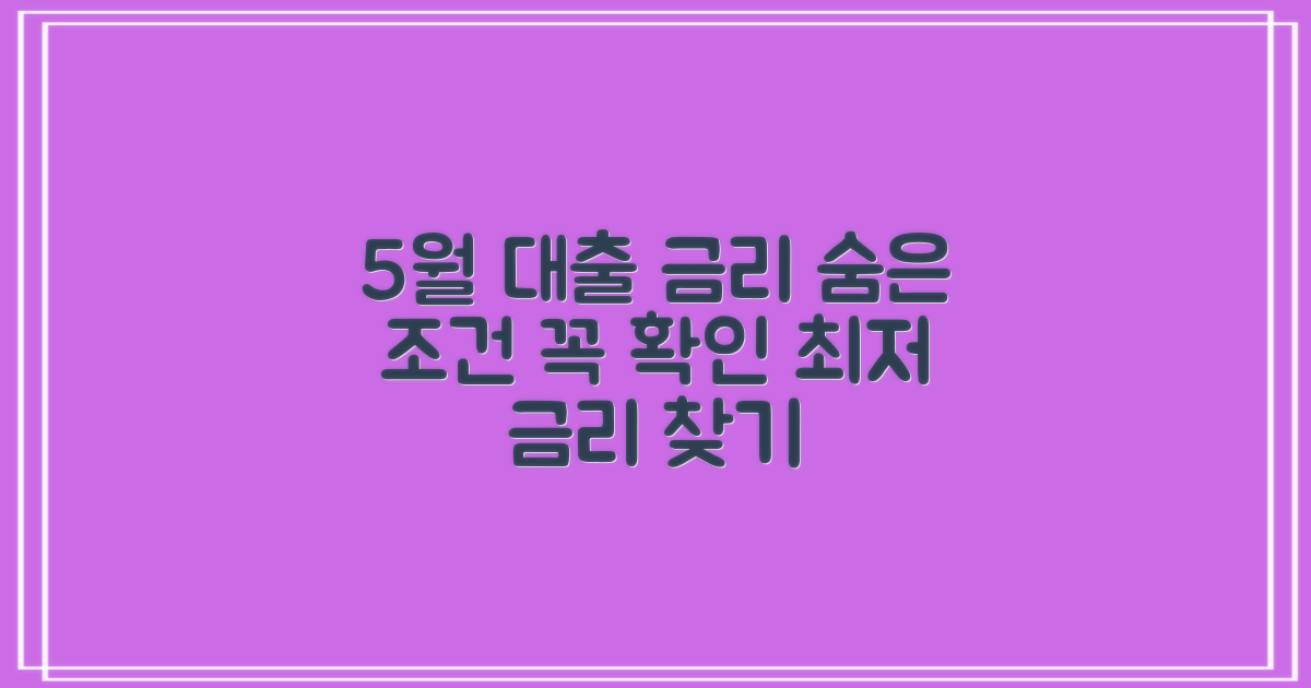 5월 5주차 은행 대출 이자율 비교: 숨겨진 조건, 꼼꼼히 확인하기