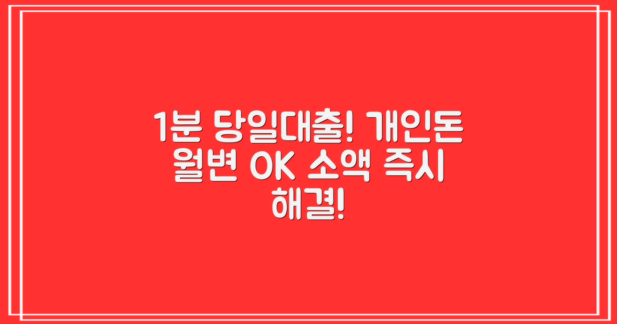 기흥구 1분 당일대출: 개인돈, 월변, 소액 즉시 해결!