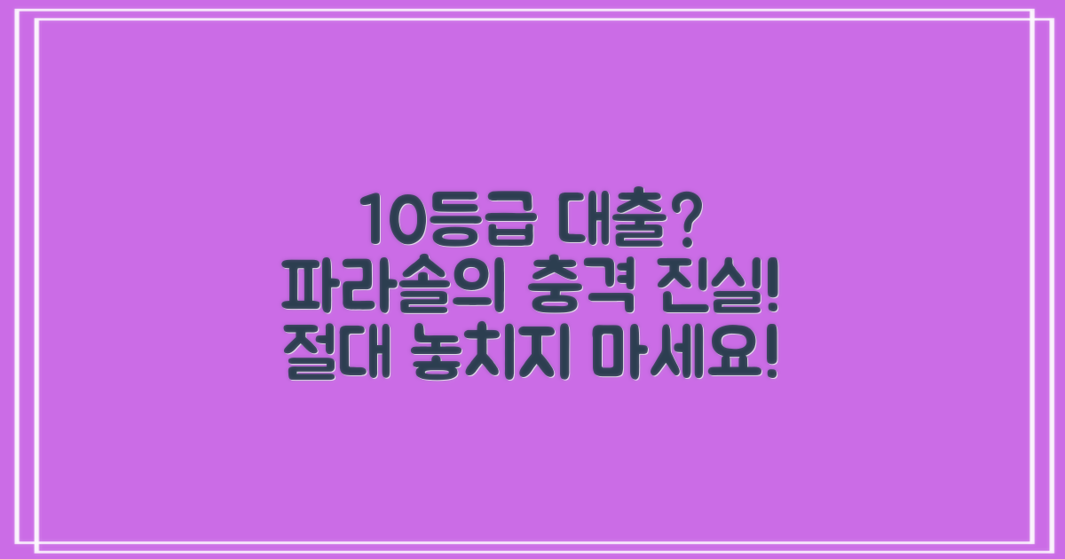 10등급 대출, 파라솔은 무엇?
